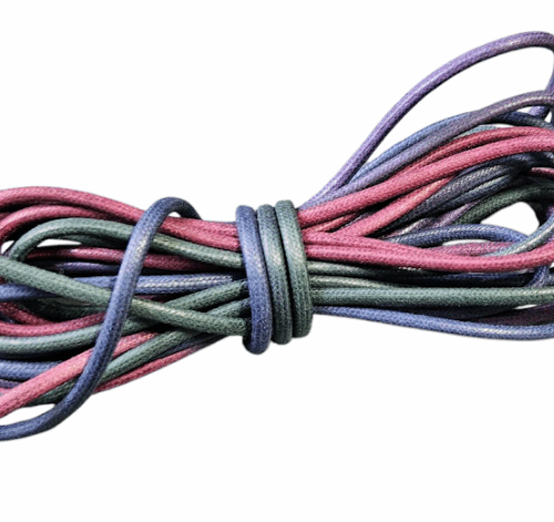Bag//WAXED CORD 3MM - MULTI BLUE