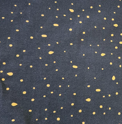 COTTON JERSEY/ CAT -DOT/ MUSTARD - Image 3