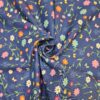 COTTON / DAISY & BUTTERFLY (NAVY)