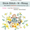 Bosal Stick-Stitch-N-Rinse Wash-Away Stabilizer EMBROIDERY PATTERN / -8.5 x 11IN