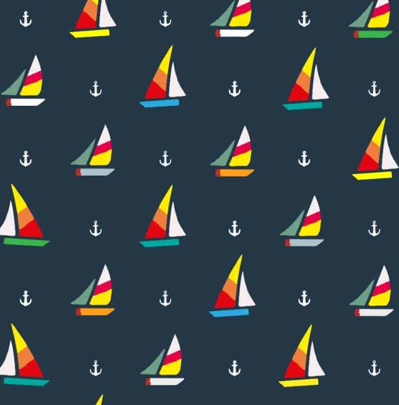 ECO-LAMINATED | SAIL BOATS (Navy)