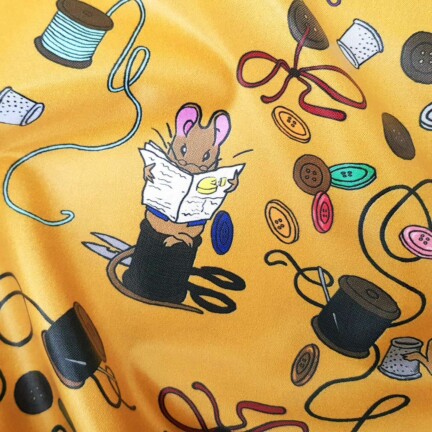 ECO-LAMINATED | SEWING MICE (Yellow)