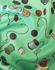 ECO-LAMINATED | SEWING MICE (Turquoise)