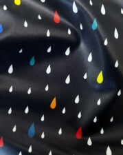 ECO-LAMINATED | RAINDROPS (Black)