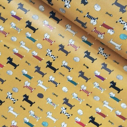 ECO-LAMINATED | FUNKY CATS (Yellow)