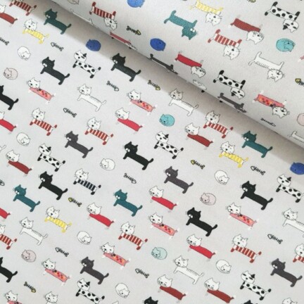 ECO-LAMINATED | FUNKY CATS (Light Grey)