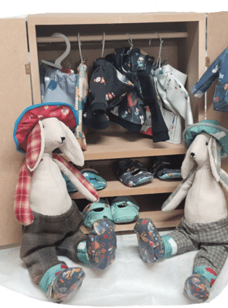 DOLLS | WILLIAM & OLIVER RABBITS WARDROBE