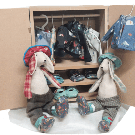 DOLLS | WILLIAM & OLIVER RABBITS WARDROBE