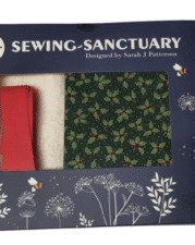 INDOOR SLIPPERS KIT 2 // CHRISTMAS HOLLY 100% COTTON GREEN