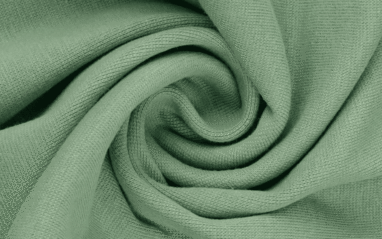 Close-up of Rib cuffing, Light Green
