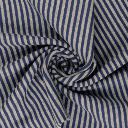RIB CUFFING | STRIPED (Navy & Grey)