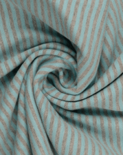 RIB CUFFING | STRIPED (Turquoise & Grey)