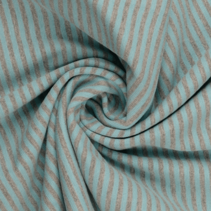 RIB CUFFING | STRIPED (Turquoise & Grey)
