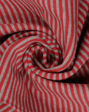 RIB CUFFING | STRIPED (Red & Grey)