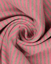 RIB CUFFING | STRIPED (Pink & Grey)