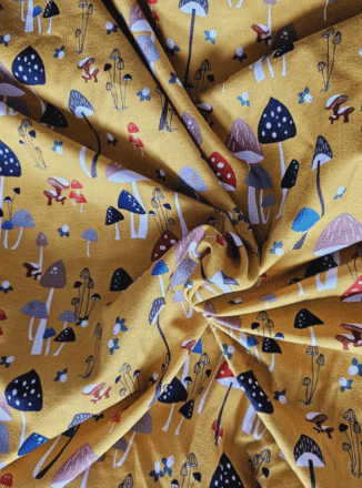 COTTON JERSEY | WILD MUSHROOMS (Yellow)