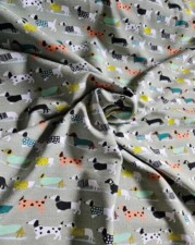 COTTON JERSEY | DACHSHUNDS (Sage)