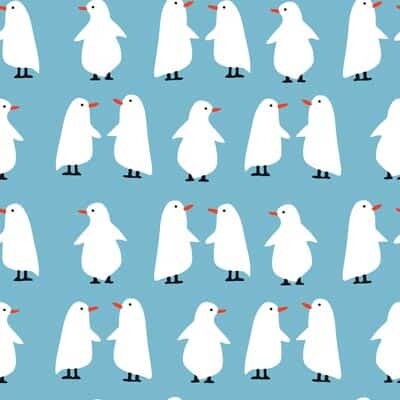COTTON JERSEY | ALBINO PENQUIN (Sky Blue)