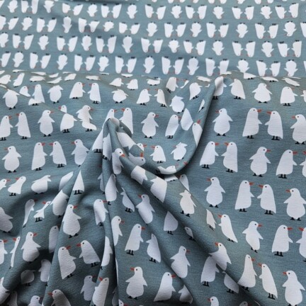 COTTON JERSEY | ALBINO PENQUIN (Grey)