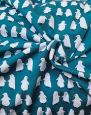 COTTON JERSEY | ALBINO PENQUIN (Turquoise)
