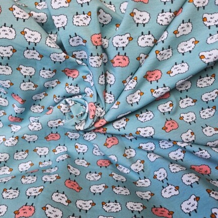 COTTON JERSEY | LINE-UP SHEEP (Light Blue)