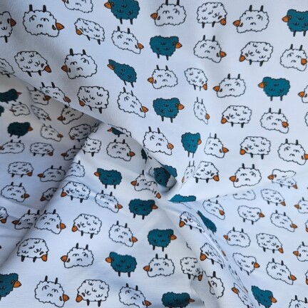 COTTON JERSEY | LINE-UP SHEEP (White)