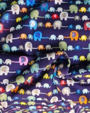 COTTON JERSEY | SOCIAL DISTANCE ELEPHANT (Indigo)