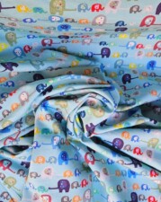 COTTON JERSEY | SOCIAL DISTANCE ELEPHANT (Sky Blue)
