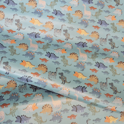 ECO-LAMINATED | MARCHING DINO (Light Blue)