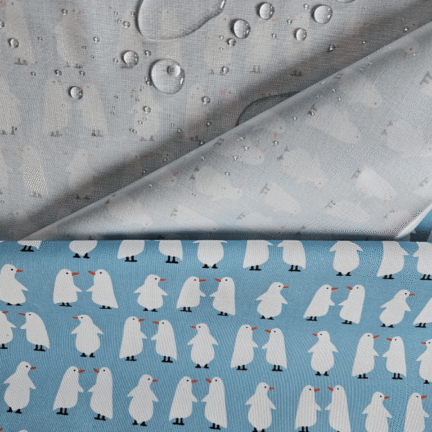 REVERSE SIDE ECO-LAM | LINE-UP PENGUIN (Light Blue)