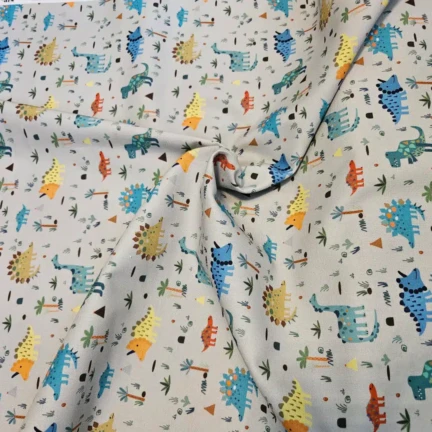 COTTON | DINO LAND (Light Grey)