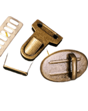 Bag//BRONZE METAL FITTING
