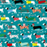 FRENCH TERRY | DACHSHUND'S CHRISTMAS  (Ocean Blue)