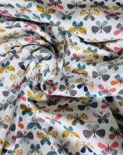 COTTON JERSEY | BUTTERFLIES (White)