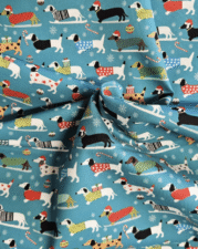 ECO-LAMINATED | DACHSHUND'S CHRISTMAS (Turquoise) FAULTY