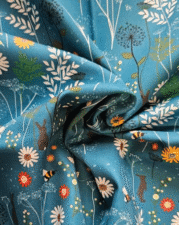 TWILL COTTON | CHANTING MEADOW (Turquoise)