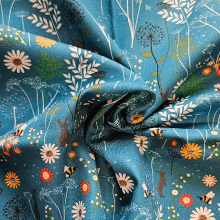 TWILL COTTON | CHANTING MEADOW (Turquoise)