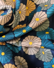 TWILL COTTON | FLOWERELLA (Navy)