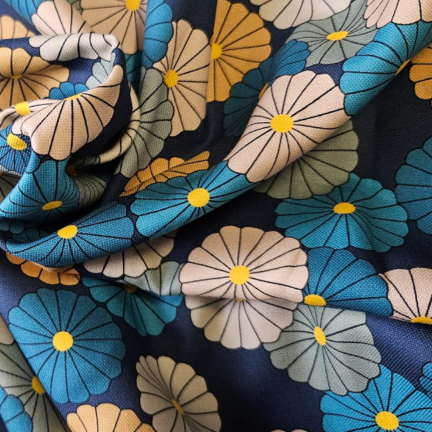TWILL COTTON | FLOWERELLA (Navy)
