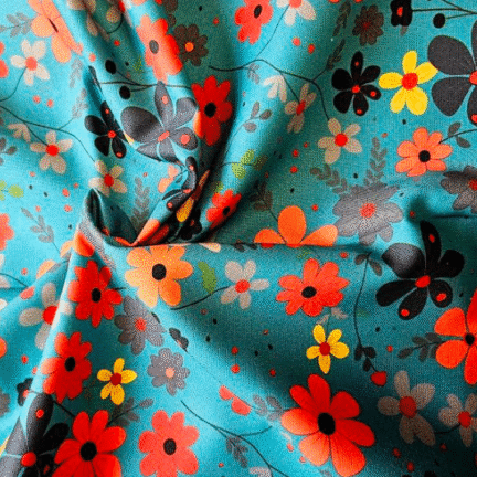 TWILL COTTON | SOUNDS LIKE SUMMER (Turquoise)
