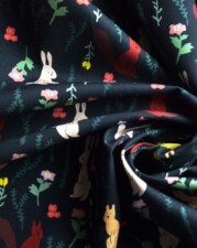 COTTON | RABBIT & SQUIRREL (Navy)