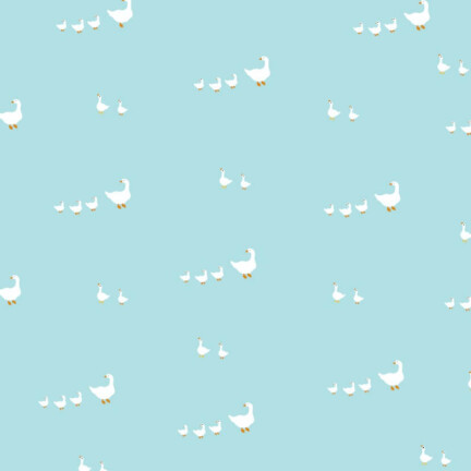 COTTON | DUCK'S PICNIC DAY (Sky Blue)