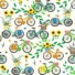 ECO-LAMINATED | SUNFLOWERS & BIKES (White)