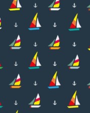 ECO-LAMINATED | SAIL BOATS (Navy)