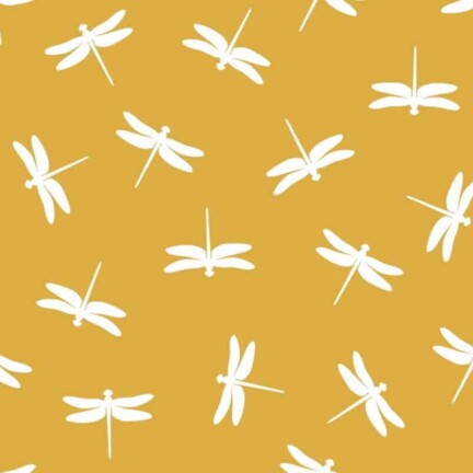 ECO-LAMINATED | DRAGONFLIES (Mustard)