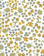 ECO-LAMINATED TWILL | VINTAGE LOVE (White)