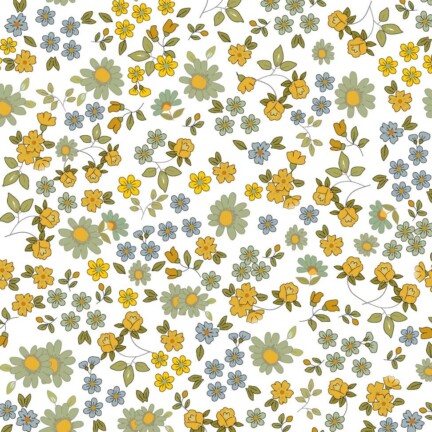 ECO-LAMINATED TWILL | VINTAGE LOVE (White)