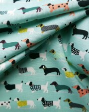 COTTON | DACHSHUNDS (Blue)