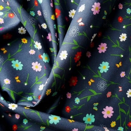 COTTON | DAISY & BUTTERFLIES (Blue)