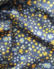TWILL COTTON | VINTAGE FLOWER (Navy)